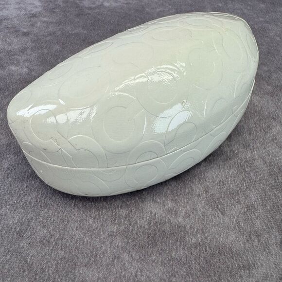 Coach White Embossed Clamshell Case Sunglasses - Picture 3 of 7